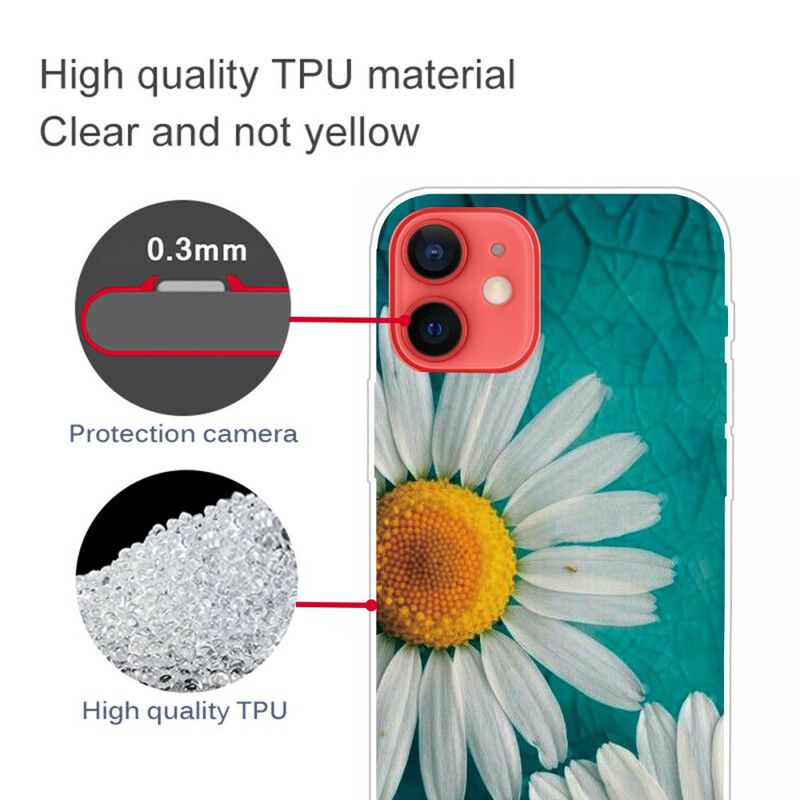 Hoesje iPhone 13 Mini Margriet Bescherming Hoesje