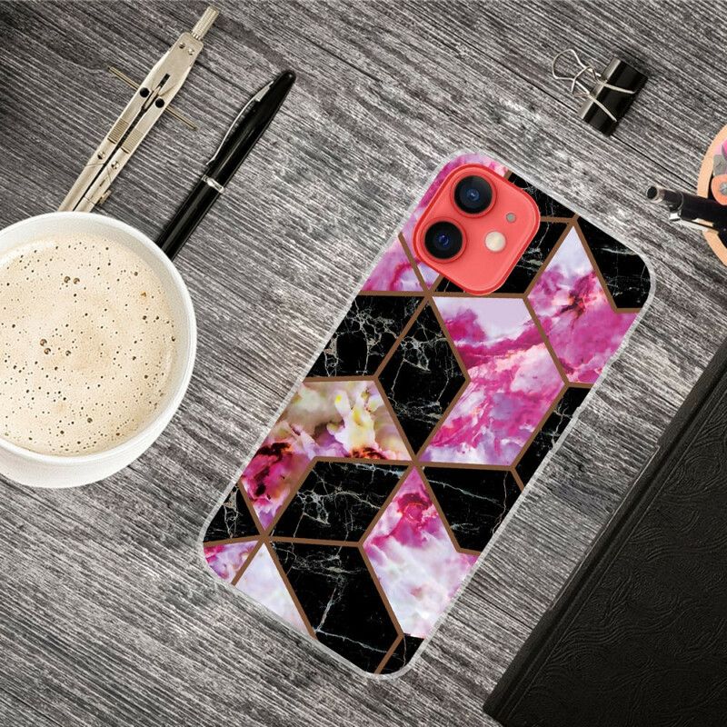 Hoesje iPhone 13 Mini Variabel Geometrisch Marmer