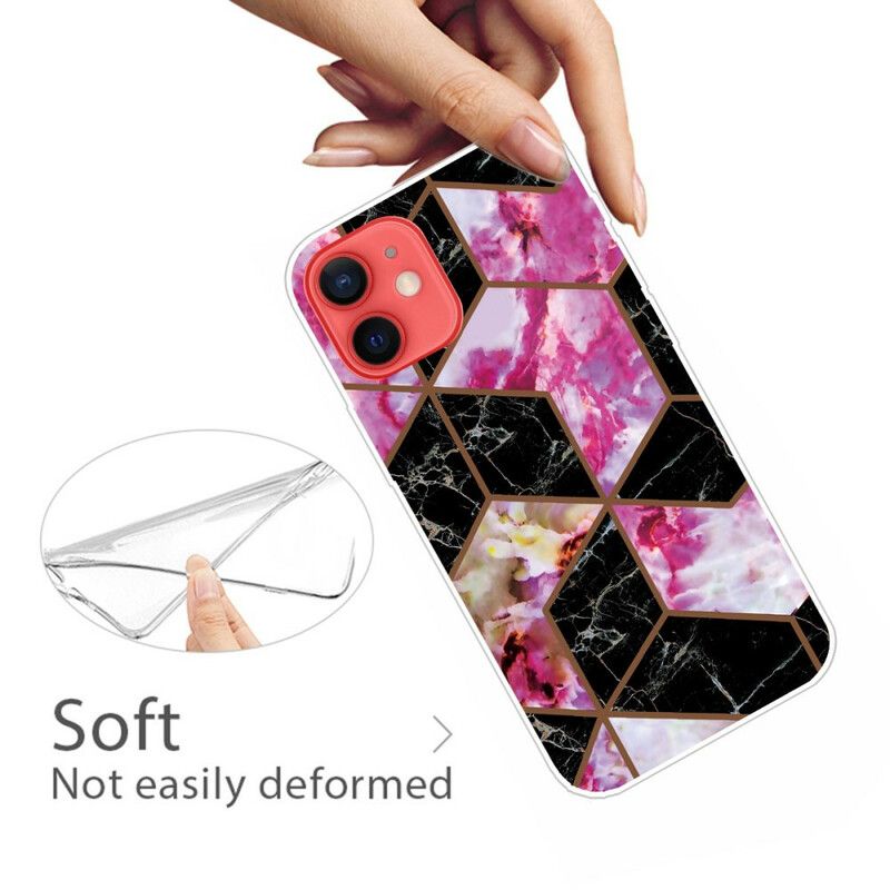 Hoesje iPhone 13 Mini Variabel Geometrisch Marmer