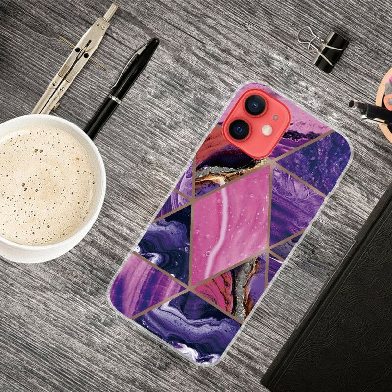 Hoesje Voor iPhone 13 Mini Afnemen Geometrische Marmer