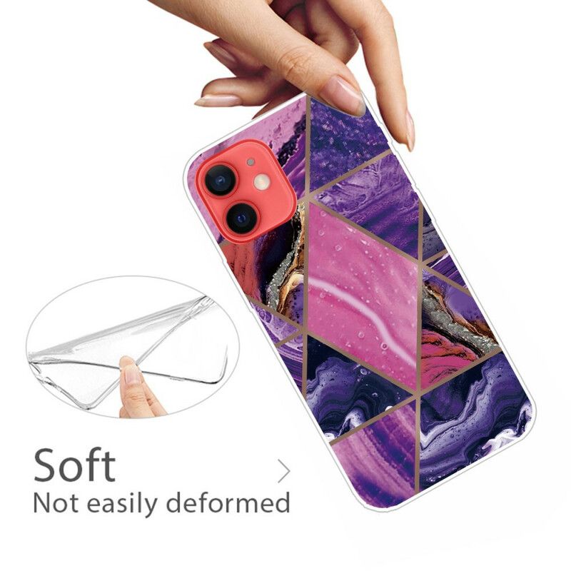 Hoesje Voor iPhone 13 Mini Afnemen Geometrische Marmer
