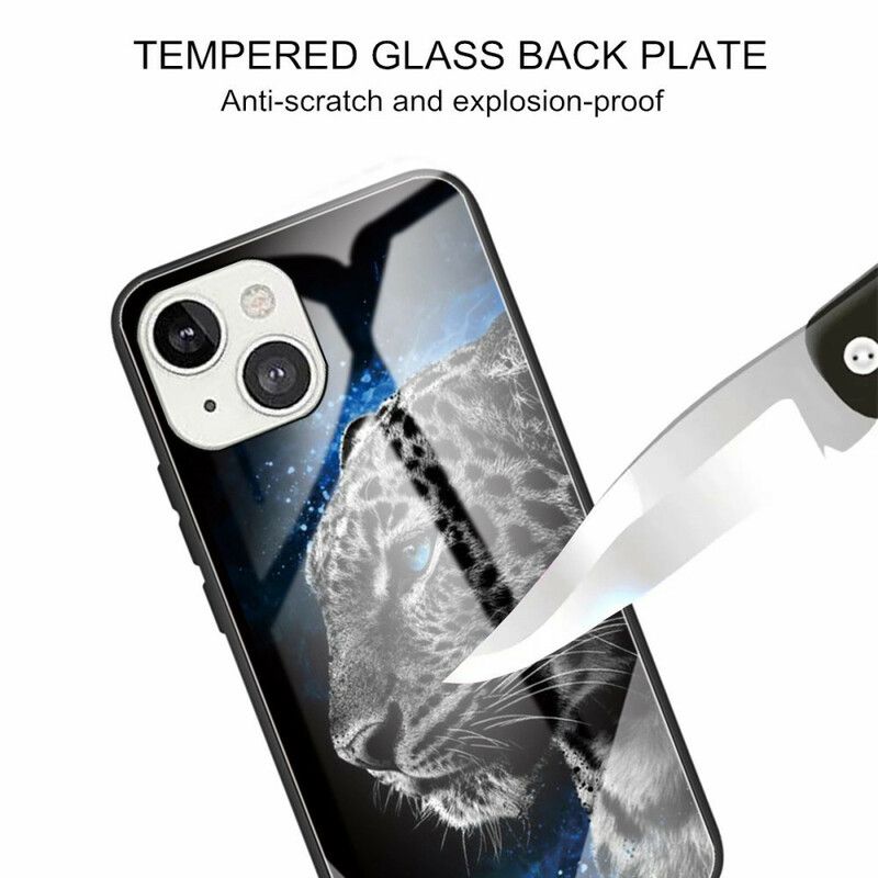 Hoesje Voor iPhone 13 Mini Katachtig Gezicht Van Gehard Glas
