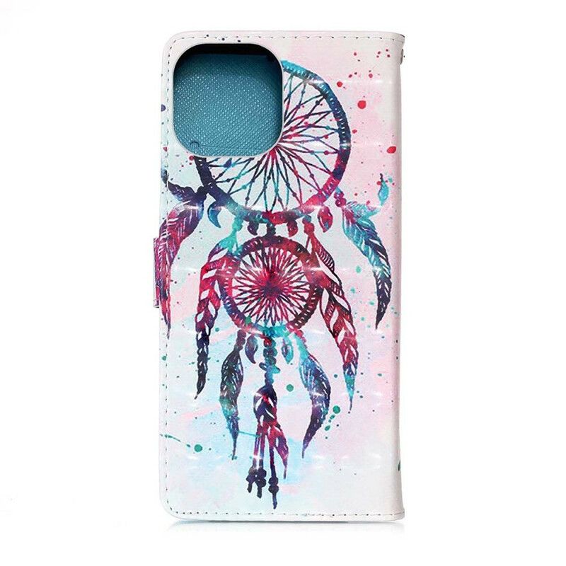 Leren Hoesje iPhone 13 Mini Aquarel Dromenvanger Bescherming Hoesje