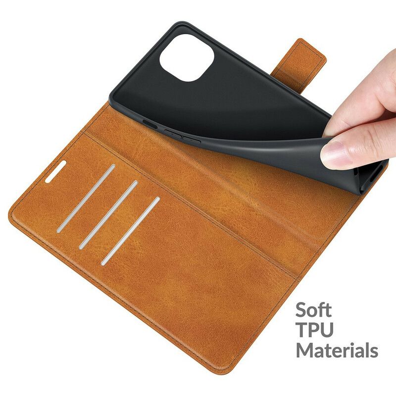 Leren Hoesje iPhone 13 Mini Stijl Lederen Ontwerp