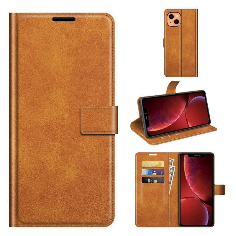 Leren Hoesje iPhone 13 Mini Stijl Lederen Ontwerp