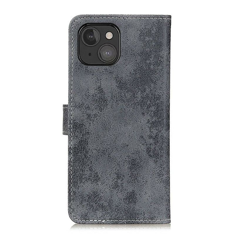 Leren Hoesje iPhone 13 Mini Vintage Leereffect Bescherming Hoesje