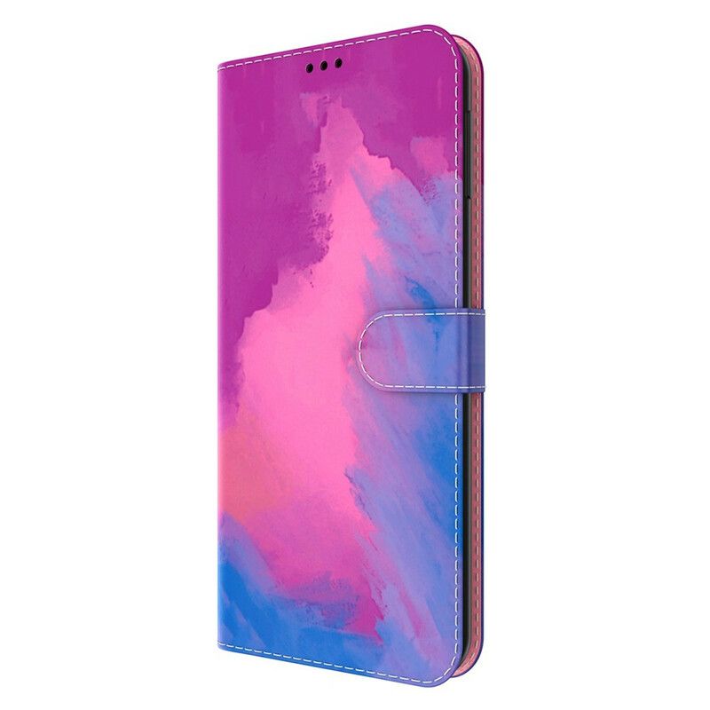 Leren Hoesje Voor iPhone 13 Mini Aquarel