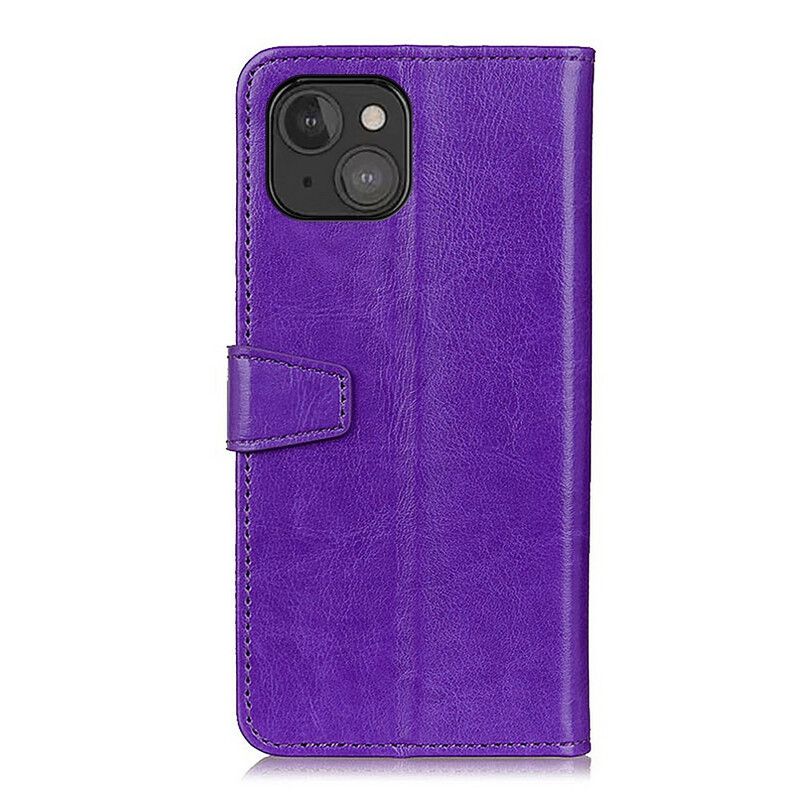 Leren Hoesje Voor iPhone 13 Mini Klassiek Kunstleer