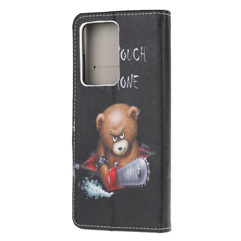Cover Folio-hoesje Samsung Galaxy S20 Ultra Telefoonhoesje Gevaarlijke Beer
