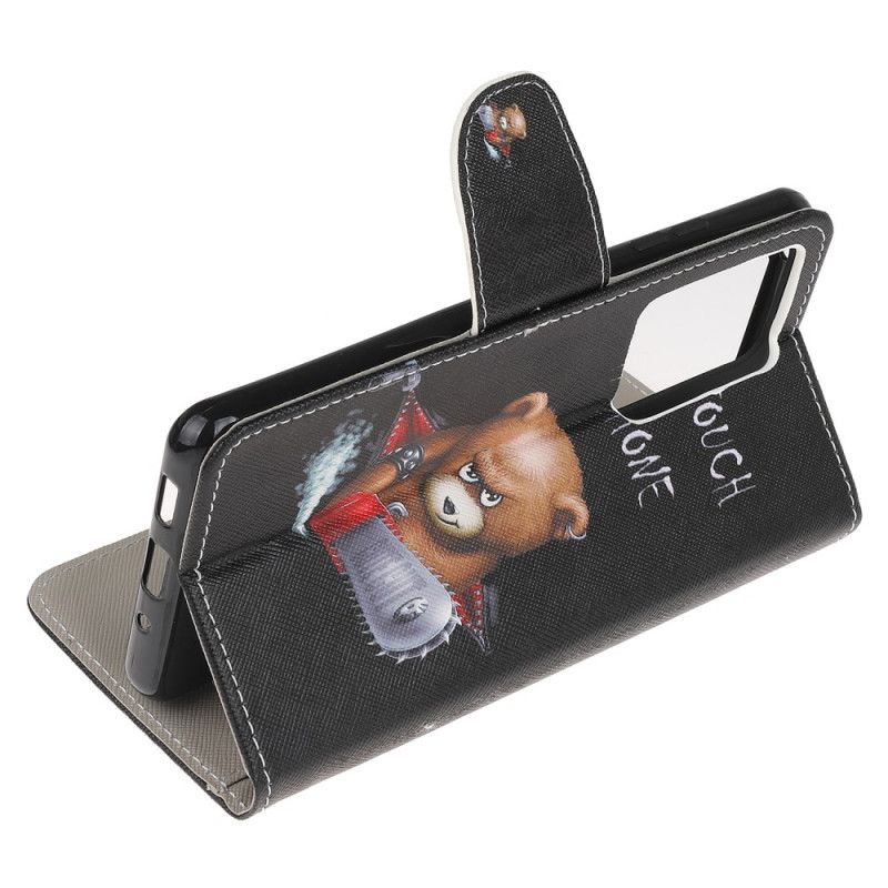 Cover Folio-hoesje Samsung Galaxy S20 Ultra Telefoonhoesje Gevaarlijke Beer