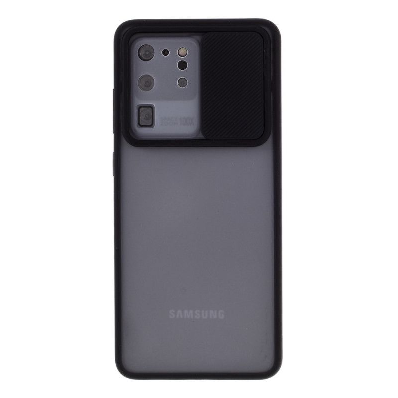 Cover Hoesje Samsung Galaxy S20 Ultra Rood Zwart Telefoonhoesje Hybride Beschermt Fotomodule