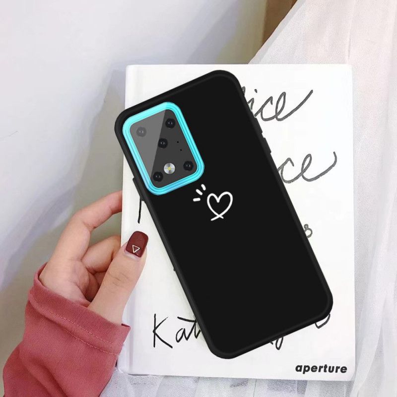 Hoesje Samsung Galaxy S20 Ultra Grijs Zwart Kloppend Hart Siliconen