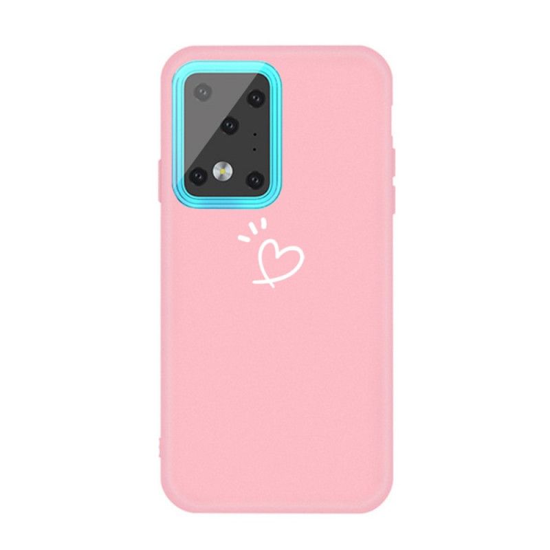 Hoesje Samsung Galaxy S20 Ultra Grijs Zwart Kloppend Hart Siliconen
