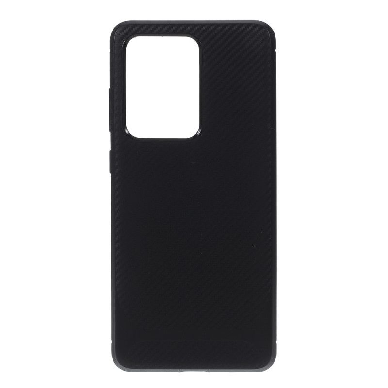 Hoesje Samsung Galaxy S20 Ultra Rood Zwart Antislip Koolstofeffect