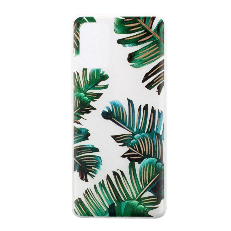 Hoesje Samsung Galaxy S20 Ultra Transparant Groen Blad