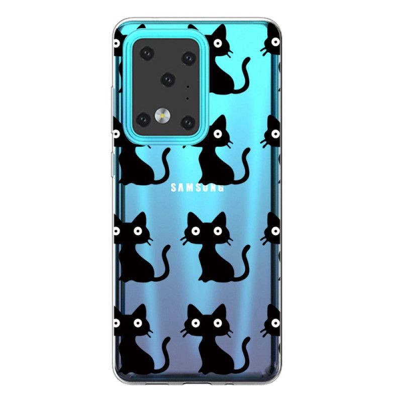 Hoesje voor Samsung Galaxy S20 Ultra Meerdere Zwarte Katten