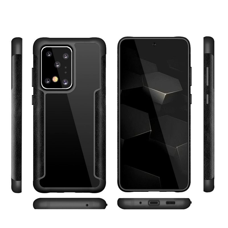 Hoesje voor Samsung Galaxy S20 Ultra Rood Facet Geslepen Kunstleer Hybride
