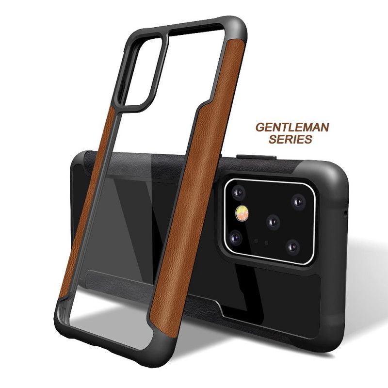 Hoesje voor Samsung Galaxy S20 Ultra Rood Facet Geslepen Kunstleer Hybride