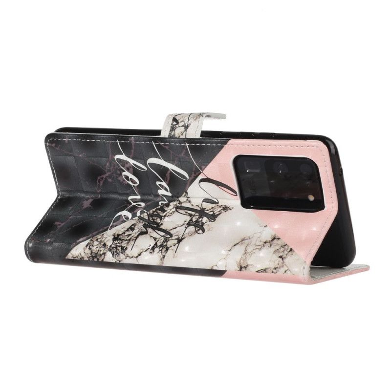 Leren Hoesje Samsung Galaxy S20 Ultra Leven Lachen Liefde