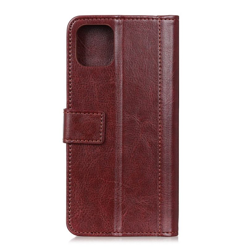 Leren Hoesje Samsung Galaxy S20 Ultra Rood Zwart Telefoonhoesje Dubbele Klinknagels Met Leereffect