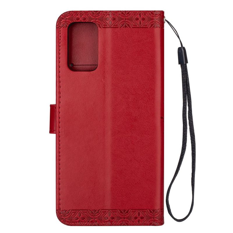 Leren Hoesje Samsung Galaxy S20 Ultra Roségoud Buitengewone Mandala Met String