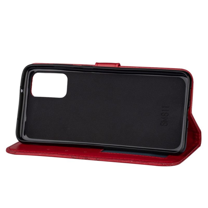 Leren Hoesje Samsung Galaxy S20 Ultra Roségoud Buitengewone Mandala Met String