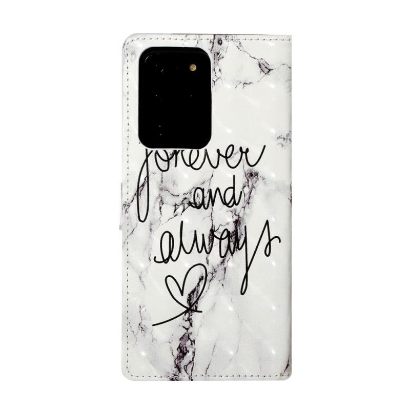 Leren Hoesje Samsung Galaxy S20 Ultra Voor Altijd En Altijd Marmer