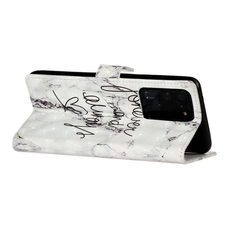 Leren Hoesje Samsung Galaxy S20 Ultra Voor Altijd En Altijd Marmer