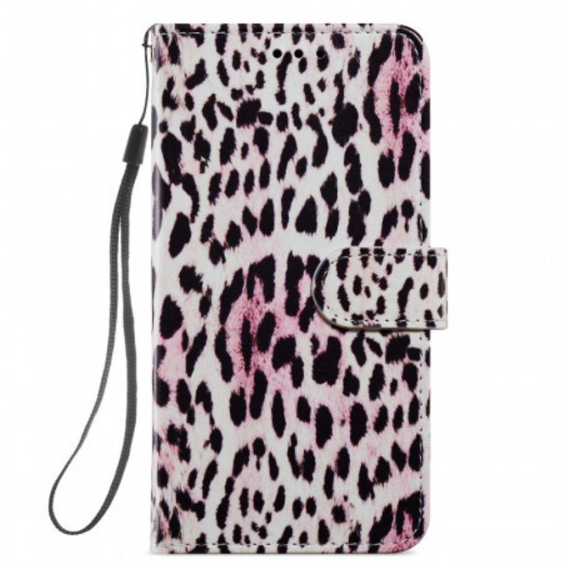 Flip Case voor Samsung Galaxy S22 5G Luipaardprint