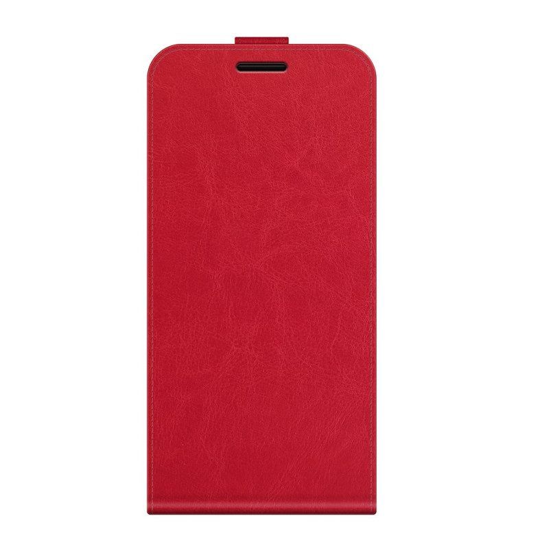Folio-hoesje voor Samsung Galaxy S22 5G Flip Case Verticale Flap Met Leereffect