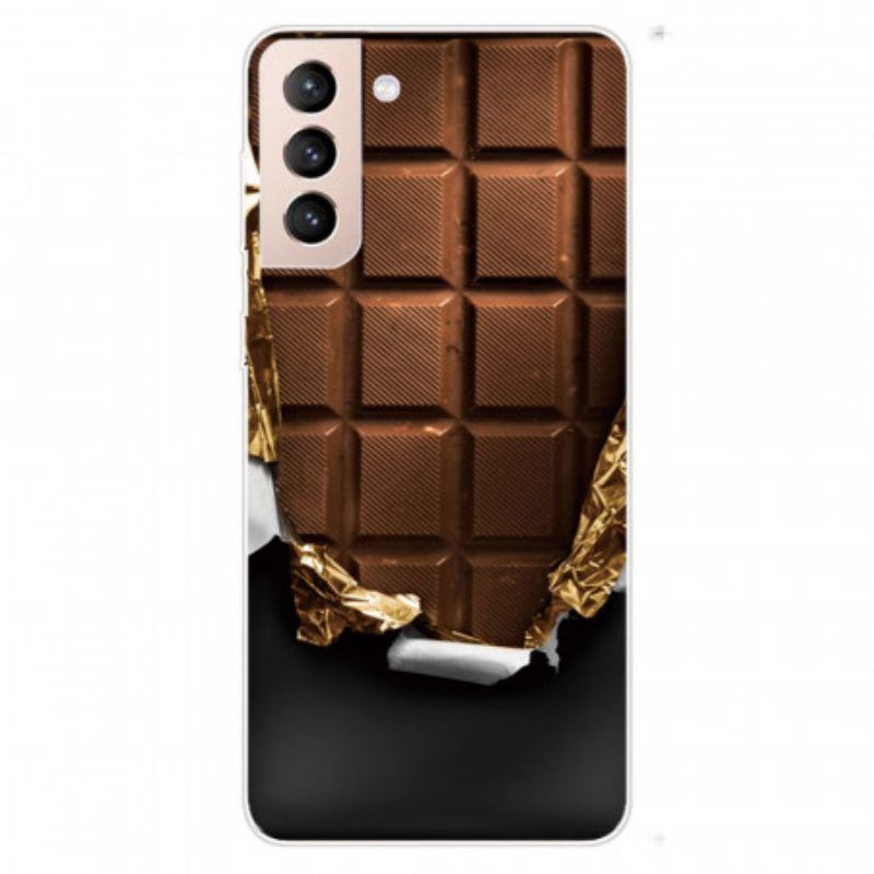 Hoesje voor Samsung Galaxy S22 5G Flexibele Chocolade