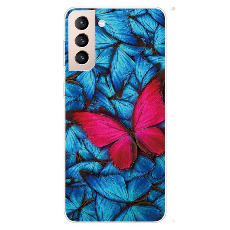 Hoesje voor Samsung Galaxy S22 5G Flexibele Vlinders