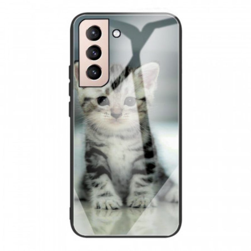 Hoesje voor Samsung Galaxy S22 5G Kitten Gehard Glas