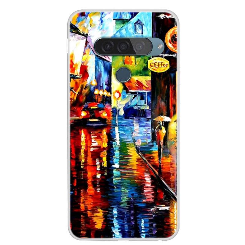 Cover Hoesje ThinQ LG G8S ThinQ Telefoonhoesje Koffieverf
