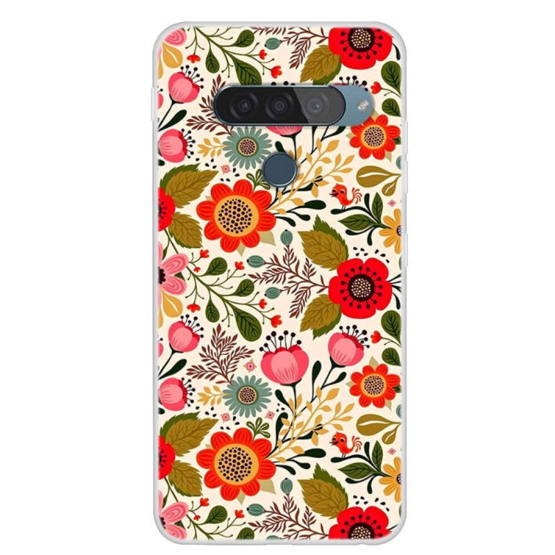 Hoesje ThinQ LG G8S ThinQ Bloementapijt