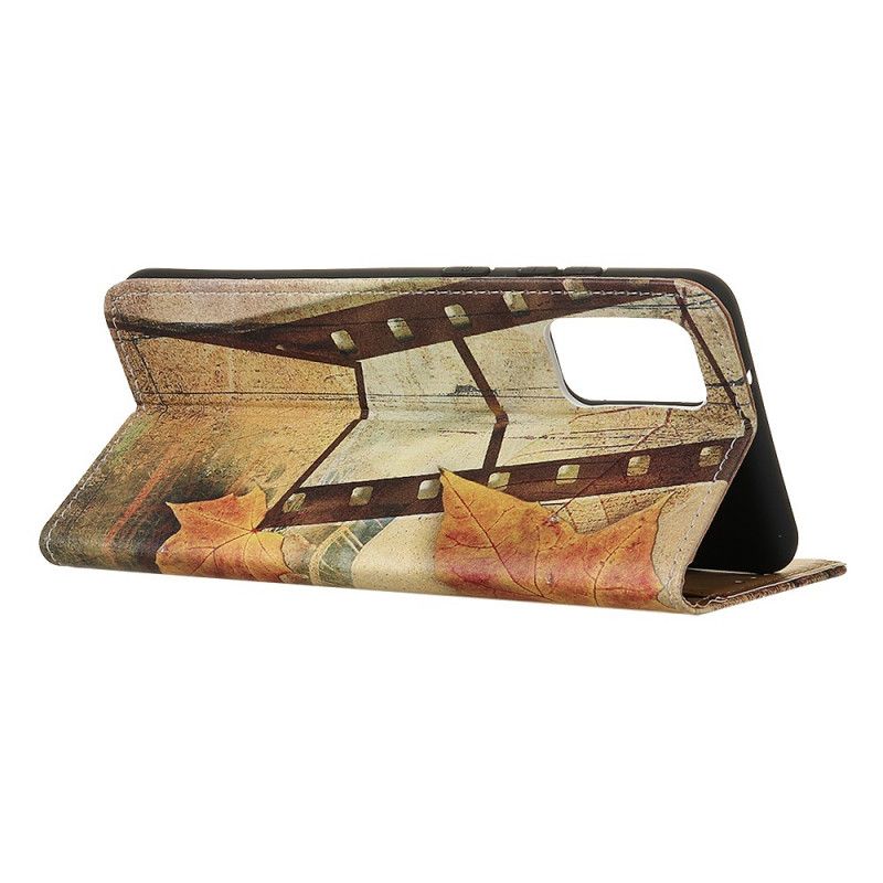 Cover Folio-hoesje Samsung Galaxy A71 Telefoonhoesje Eiffeltoren In De Herfst