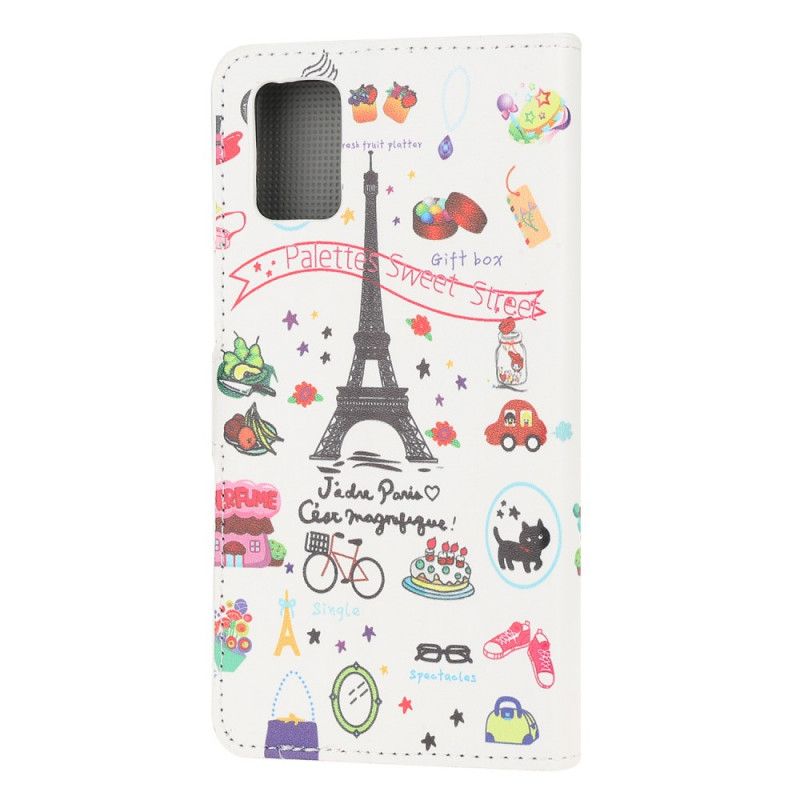 Cover Folio-hoesje Samsung Galaxy A71 Telefoonhoesje Ik Hou Van Parijs