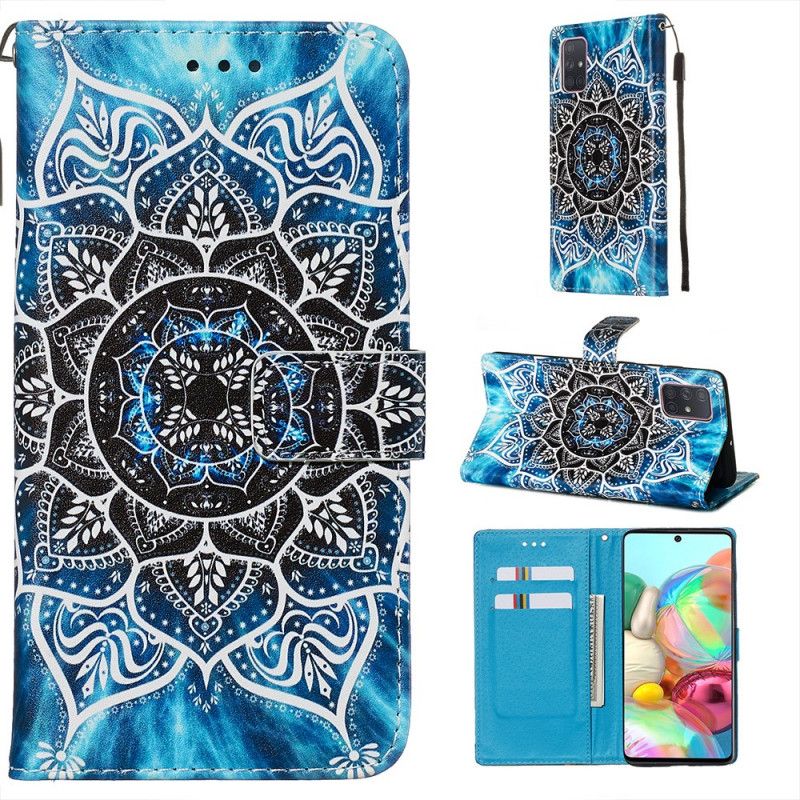 Cover Folio-hoesje Samsung Galaxy A71 Telefoonhoesje Mandala In De Lucht