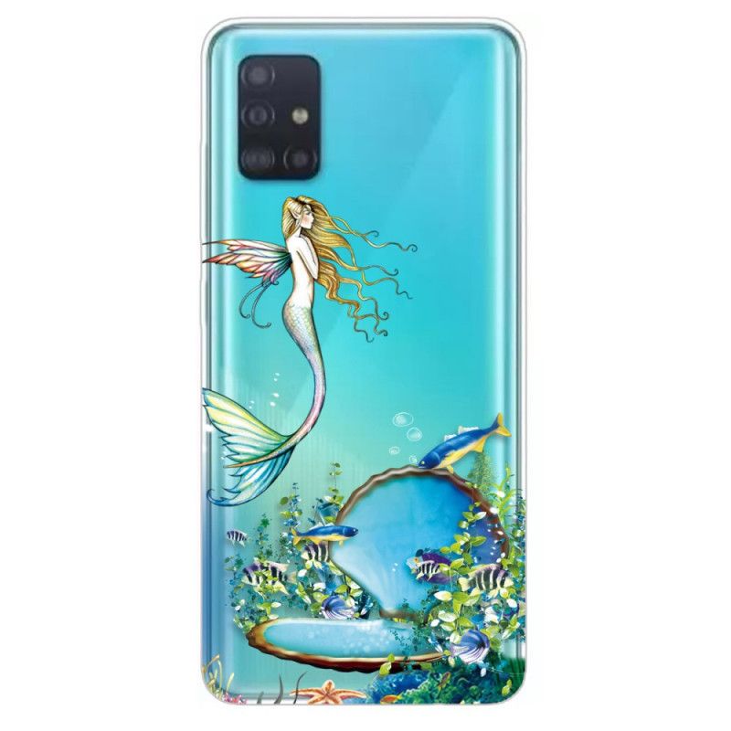 Cover Hoesje Samsung Galaxy A71 Telefoonhoesje Blauwe Sirene