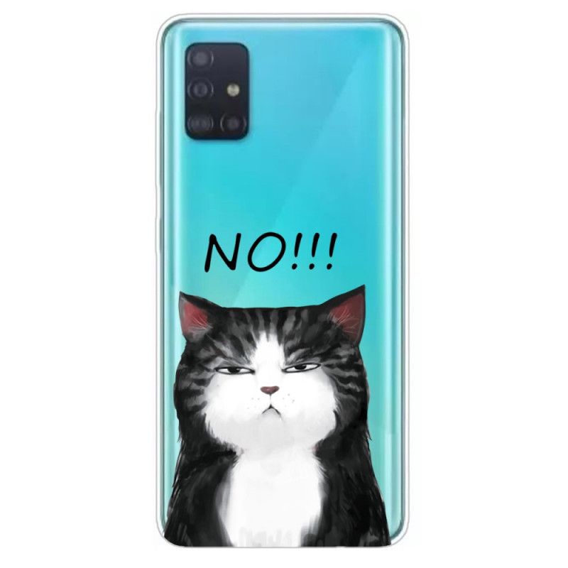 Cover Hoesje Samsung Galaxy A71 Telefoonhoesje De Kat Die Nee Zegt