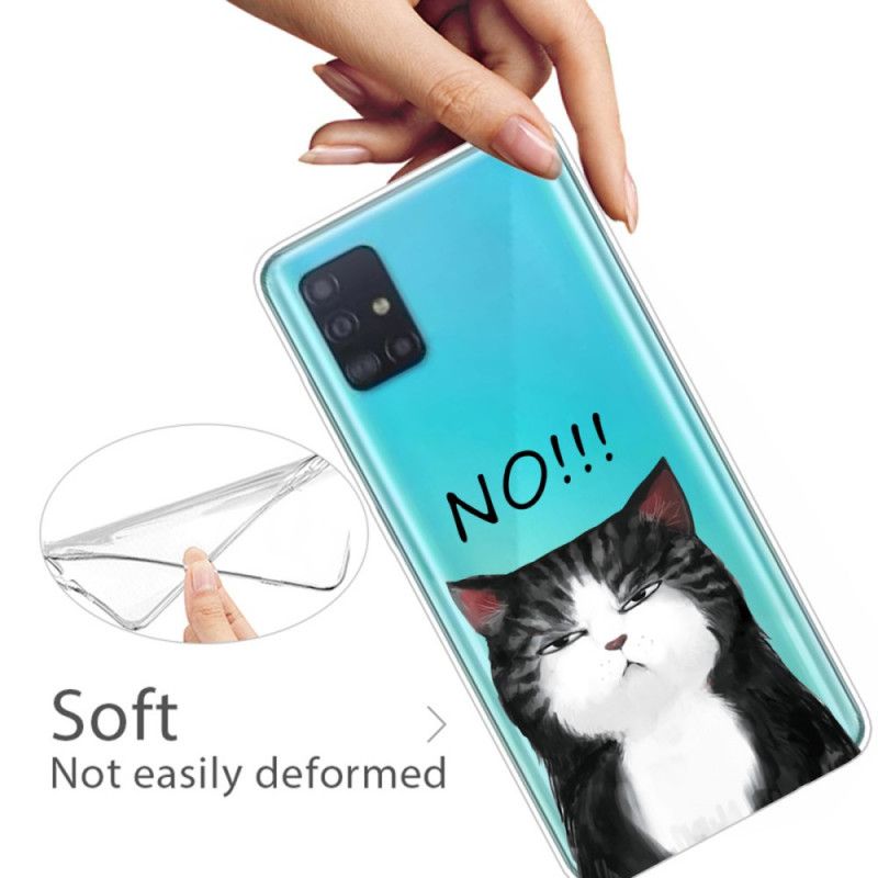 Cover Hoesje Samsung Galaxy A71 Telefoonhoesje De Kat Die Nee Zegt