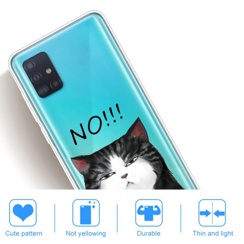 Cover Hoesje Samsung Galaxy A71 Telefoonhoesje De Kat Die Nee Zegt