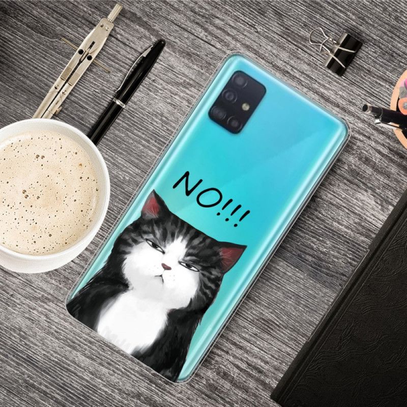 Cover Hoesje Samsung Galaxy A71 Telefoonhoesje De Kat Die Nee Zegt