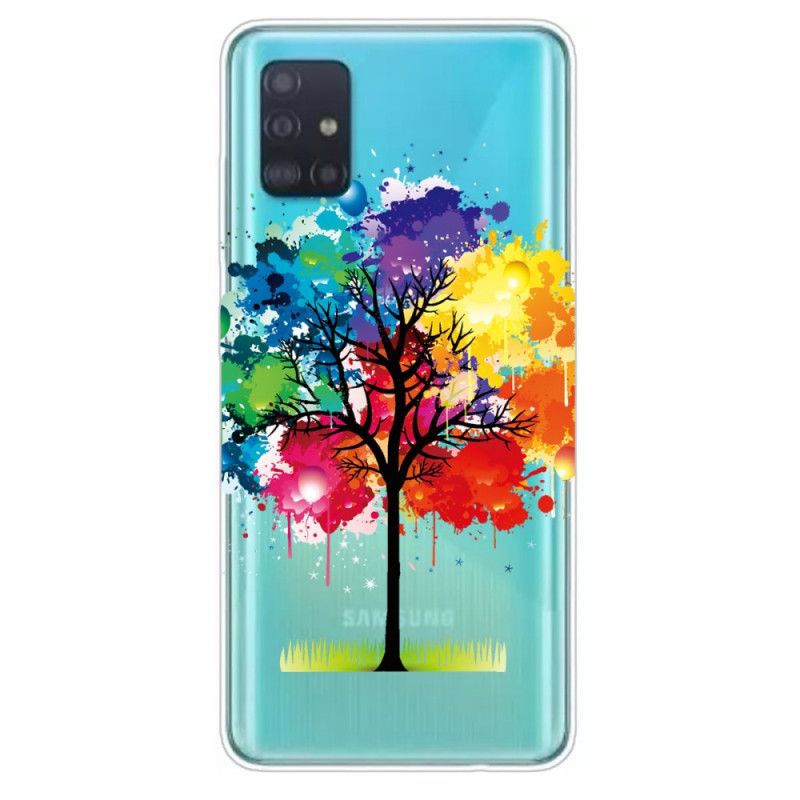 Cover Hoesje Samsung Galaxy A71 Telefoonhoesje Transparante Aquarelboom