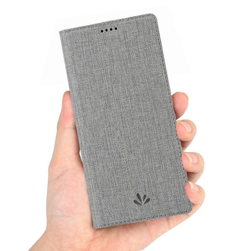 Folio-hoesje Samsung Galaxy A71 Grijs Zwart Getextureerde Vili Dmx