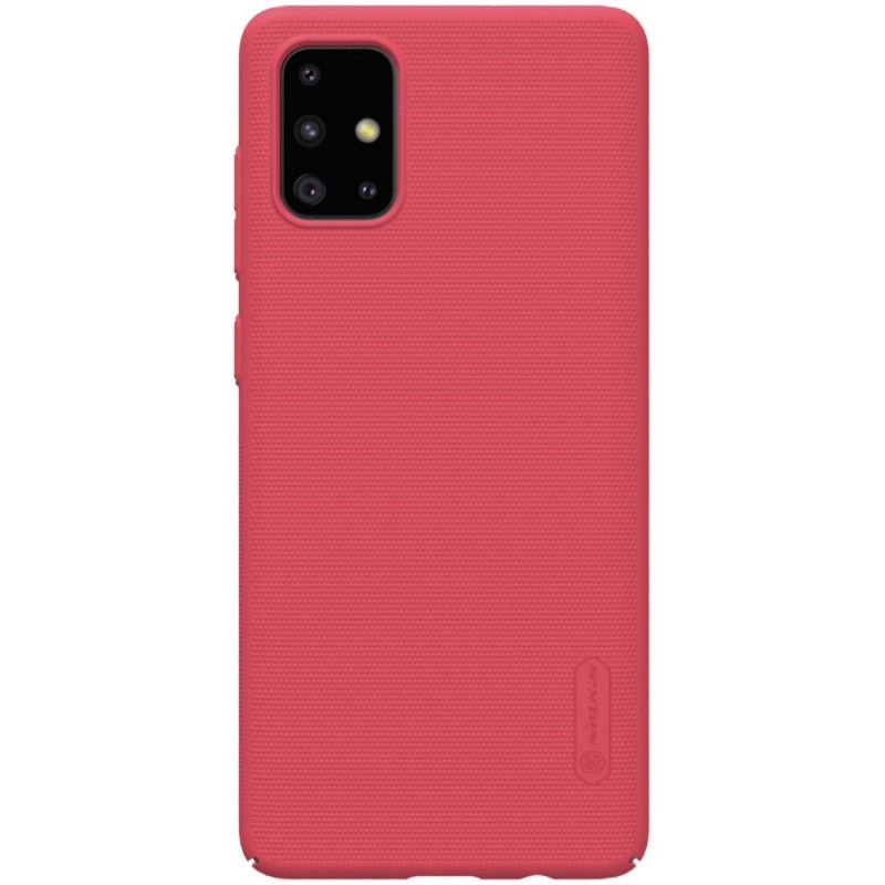 Hoesje Samsung Galaxy A71 Donkerblauw Zwart Stijve Frosted Nillkin