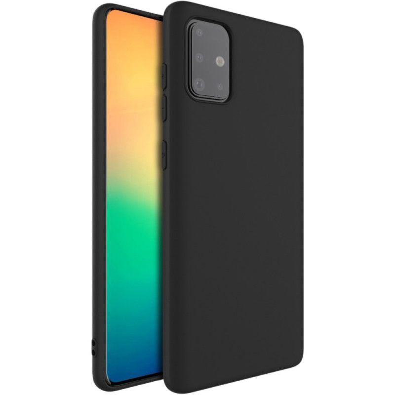Hoesje Samsung Galaxy A71 Donkerblauw Zwart Uc-1 Serie Siliconen Mat Imak