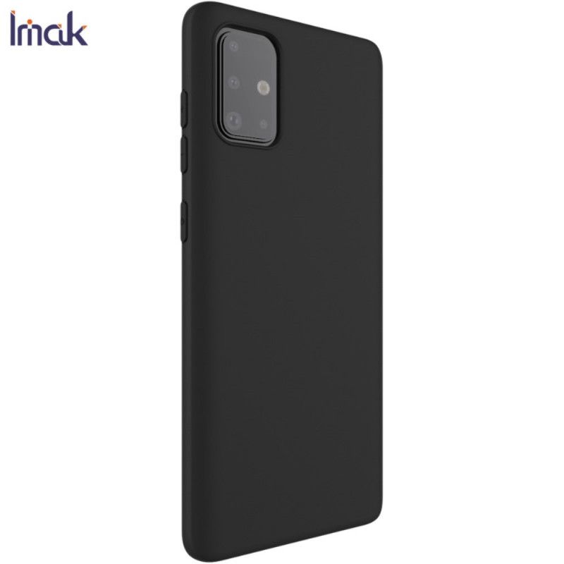Hoesje Samsung Galaxy A71 Donkerblauw Zwart Uc-1 Serie Siliconen Mat Imak