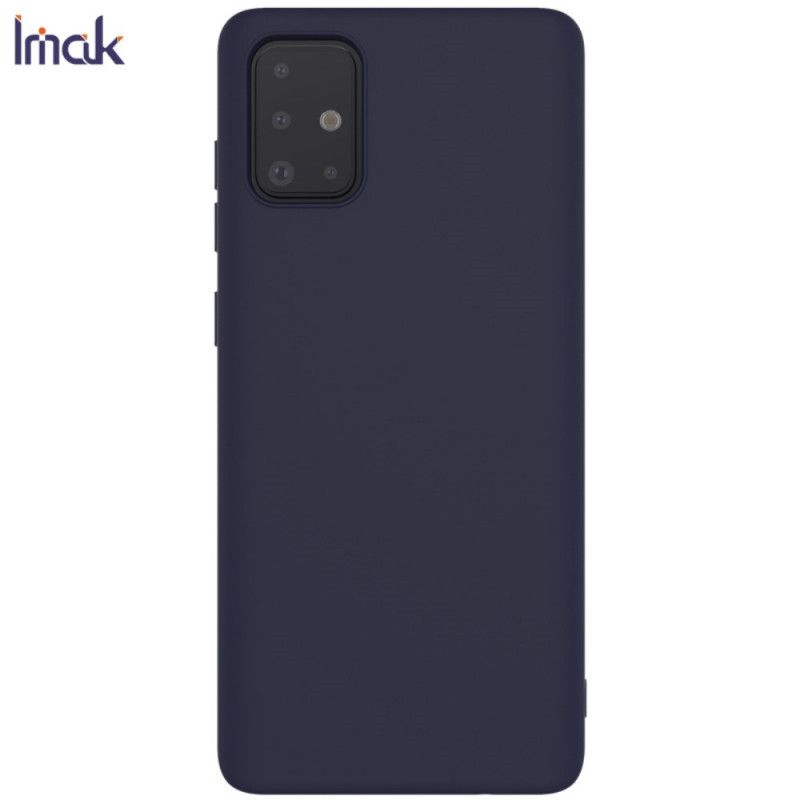 Hoesje Samsung Galaxy A71 Donkerblauw Zwart Uc-1 Serie Siliconen Mat Imak