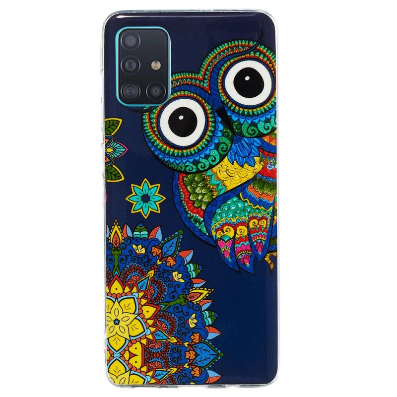 Hoesje Samsung Galaxy A71 Fluorescerende Mandala-Uil